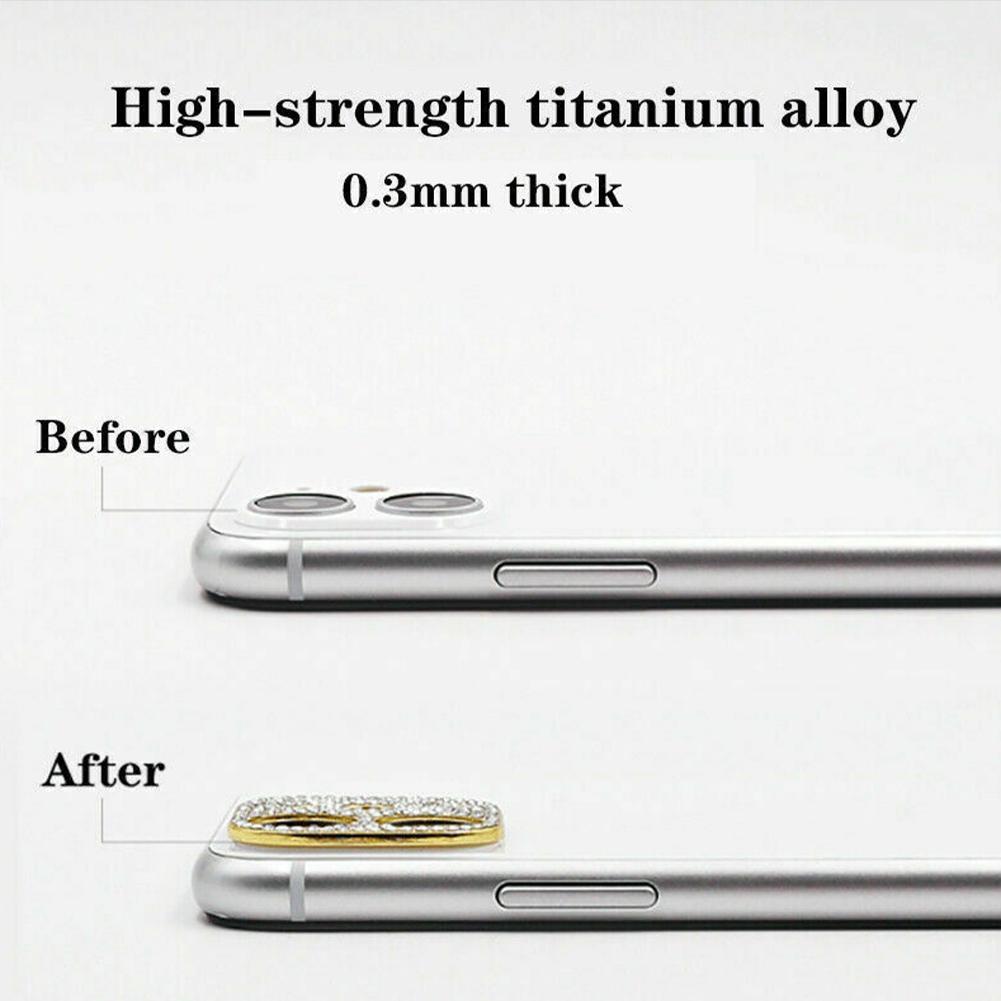 1 Khung Bảo Vệ Camera Bằng Hợp Kim Titan Đính Đá Cho Iphone Pro V9C7 11