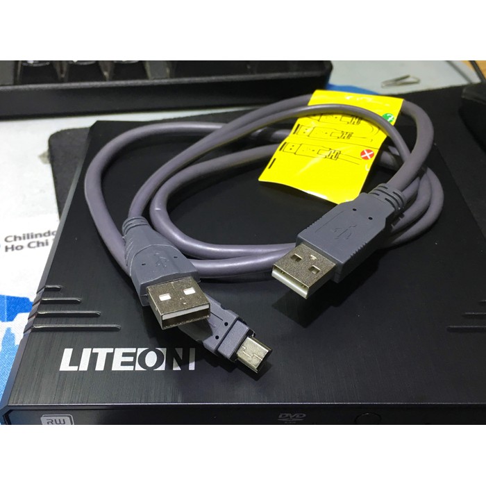 Ổ Đĩa Quang DVD-USB - RW LITEON 8X eBAU108, External (Box) GẮN NGOÀI USB 2.0 chính hãng, mới 100%