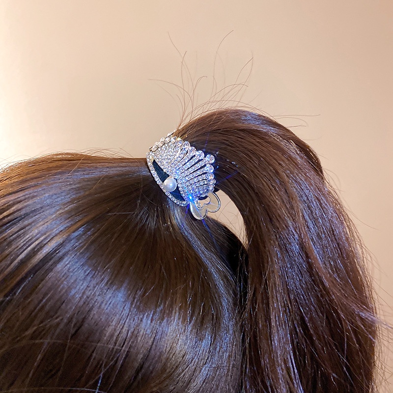 Kẹp Tóc Hình Vương Miện Đính Ngọc Trai Nhân Tạo Thời Trang
