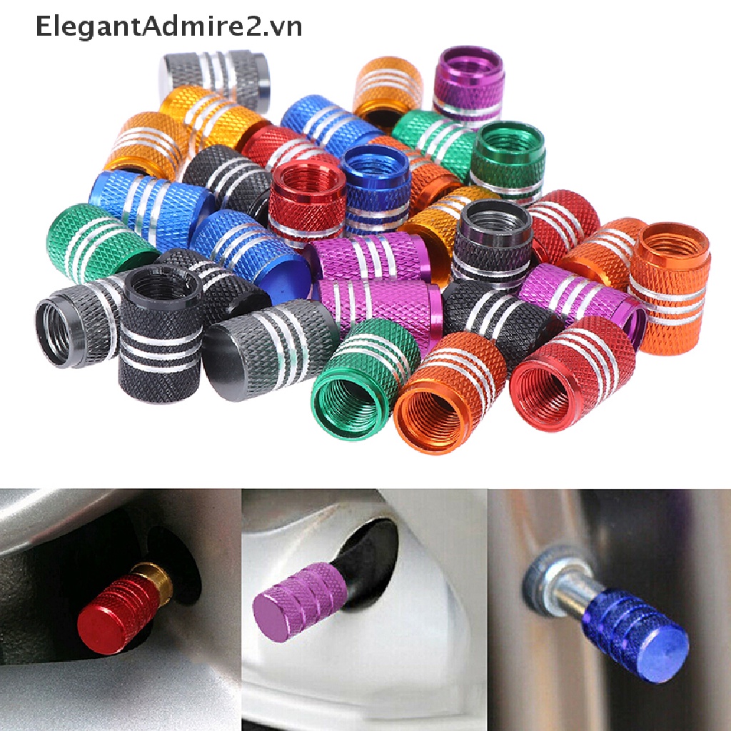 Bộ 4 Nắp Van Bánh Xe Bằng Nhôm Chống Bụi Has 8
