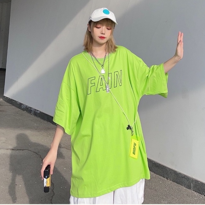 Áo phông shopcossi ,áo thun tay lỡ chất cotton in hình FAIN