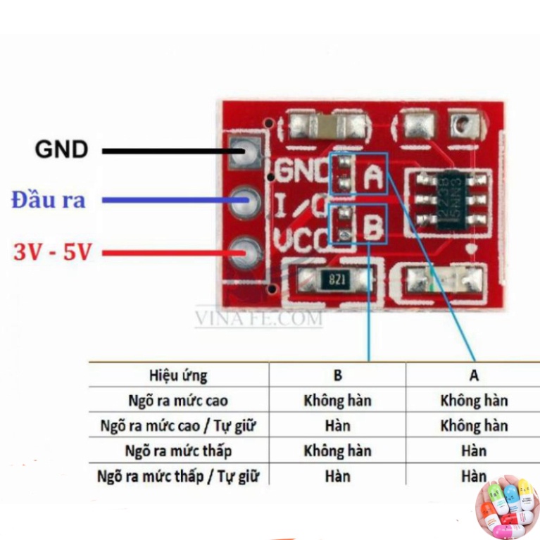 Module Nút Cảm Biến Chạm TTP223 - Touch sensor