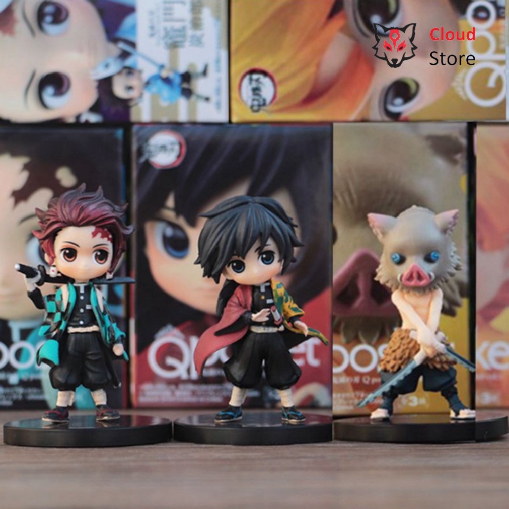 Kimetsu No Yaiba, mô hình thanh gươm diệt quỷ CLOUD STORE Tanjirou, Nezuko, Zenitsu, Giyuu, figure anime chính hãng