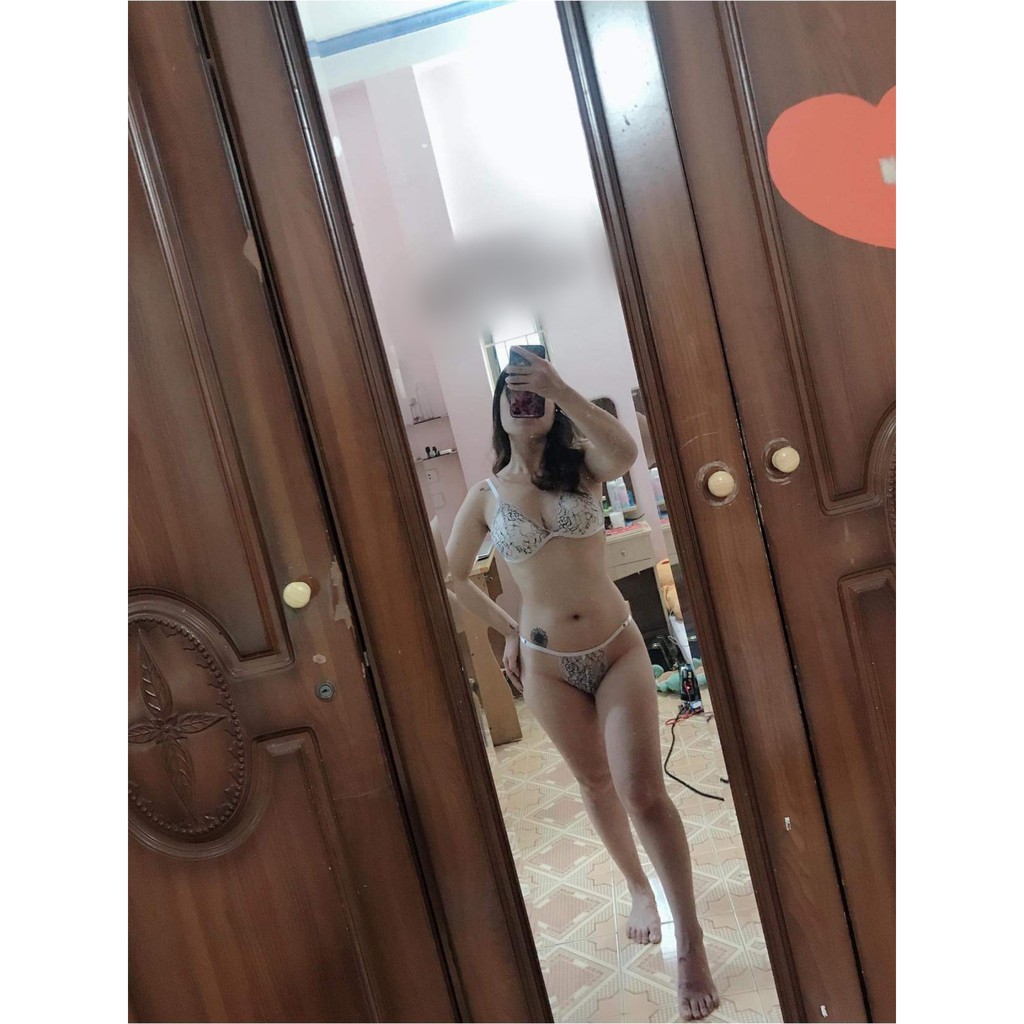 👙 Bra thiết kế sexy 👙 Đồ lót nữ thiết kế màu trắng họa tiết có mút vải ren cao cấp loại 1 gồm áo + quần | BigBuy360 - bigbuy360.vn
