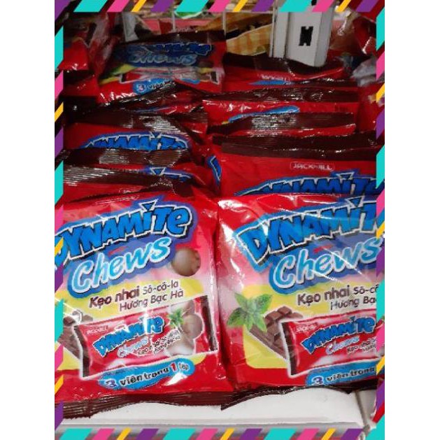 Kẹo Dynamite chew 3 viên socola bạc hà 125g