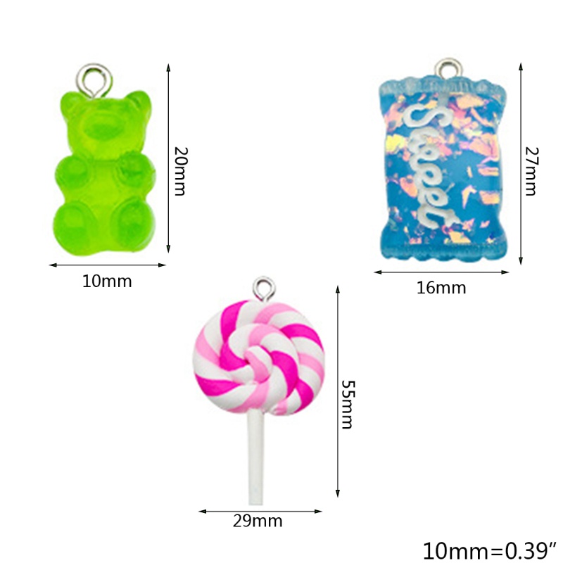Sa Set 32 Bông Tai Hình Kẹo Mút / Gấu Dễ Thương