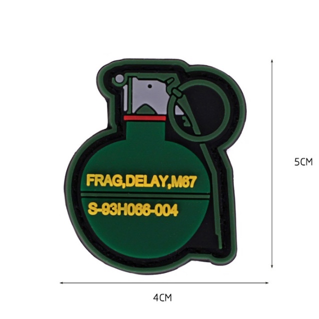Patch PVC Velcro lựu đạn dán ba lô túi xách, quần áo