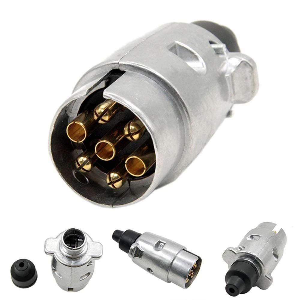 Phích Cắm Kết Nối Đầu Tròn 7 Chiều 12V Tiêu Chuẩn Châu Âu Cho Xe Hơi