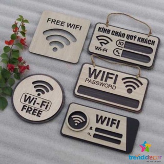 Bảng gỗ decor bảng gỗ treo tường trang trí wifi