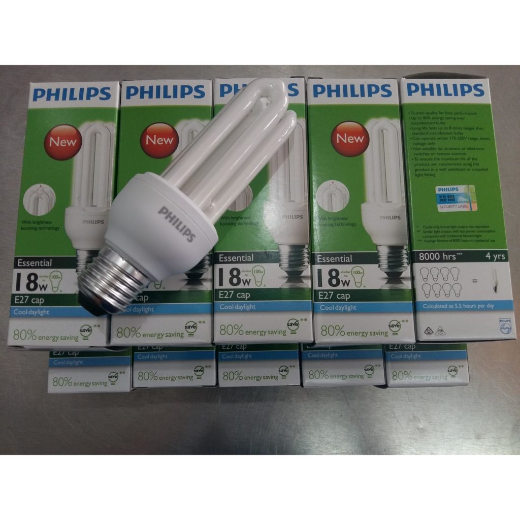 Bóng đèn compact Philips 3U -11W, 14W, 18W, 23W -  ánh sáng trắng, vàng