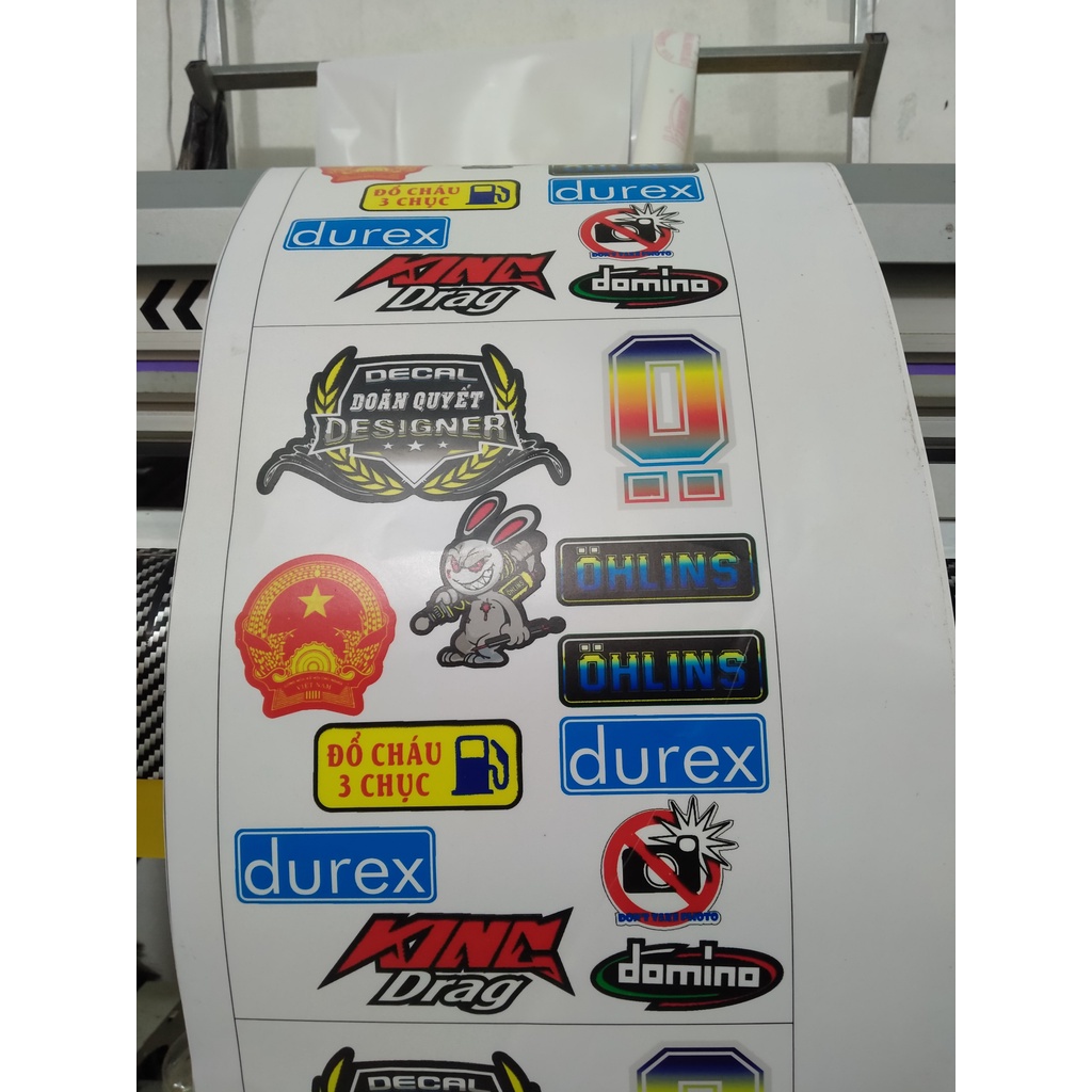 Logo dán xe - Sticker 3 lớp cao cấp - Tem dán xe, dán điện thoại, dán mũ bảo hiểm chống nước