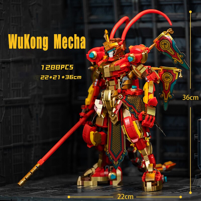 Mẫu Lắp Ráp mô hình 61001 Monkey King Wukong Mecha 1288pcs