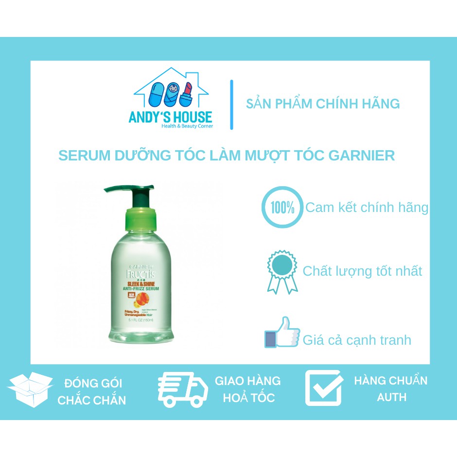 Serum Dưỡng Tóc Giúp Mượt Tóc - Garnier Fructis Sleek