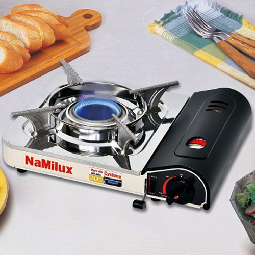 Bếp ga mini inox Namilux NA-172PS với van Inline-cut tự ngắt ga, đầu đốt Cyclone đốt ga trong tiết kiệm ga hơn