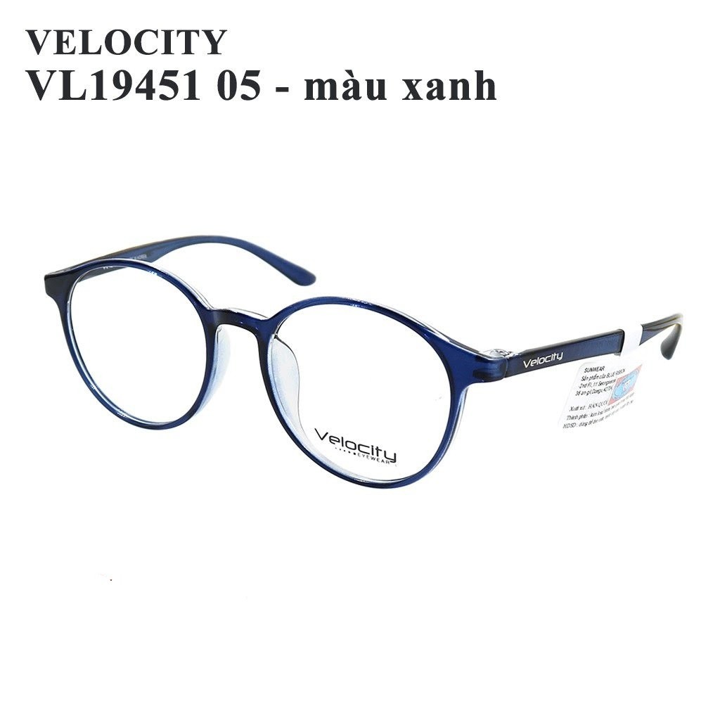 [Mã FAMALLT5 giảm 15% đơn 150K] Kính cận UNISEX VELOCITY VL19451 chính hãng