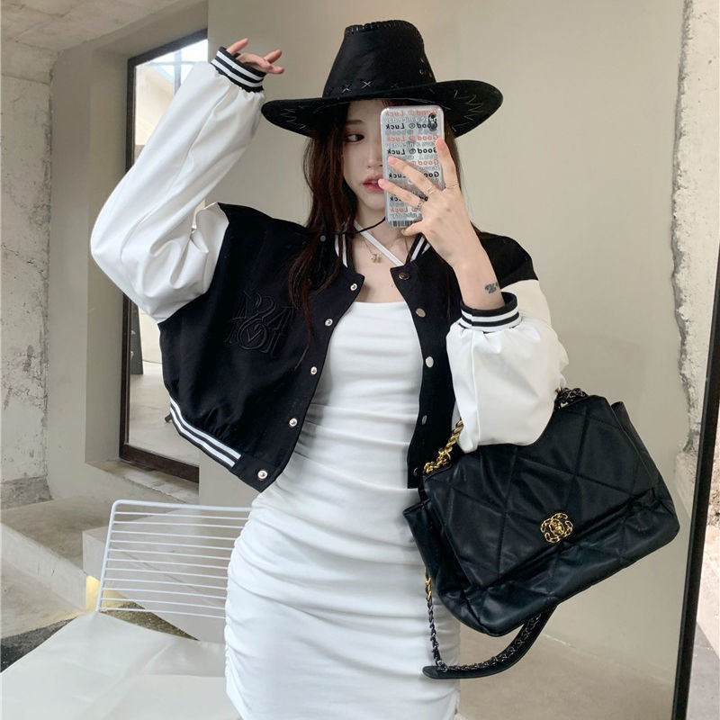 Áo Khoác Bóng Chày Form Rộng Phối Màu Phong Cách Hàn Quốc 2021 Cho Nữ | BigBuy360 - bigbuy360.vn