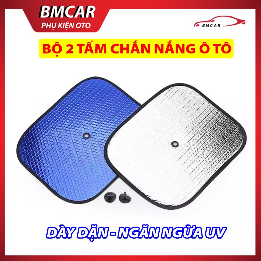 Bộ 2 Tấm Chắn Nắng Ô Tô Dày Dặn, Chống Tia UV Có Miếng Hút Cố Định