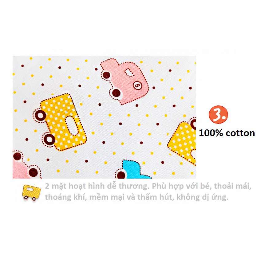 1 yếm quàng cổ cho bé cài nút vải cotton