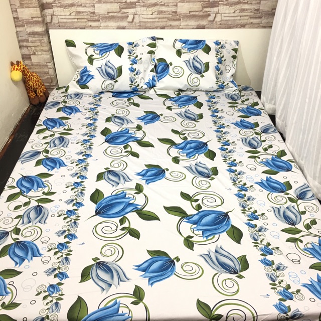 Drap cotton Thắng Lợi (bộ: drap, 2 vỏ nằm, 1 vỏ ôm)