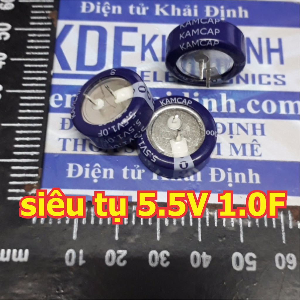 2 con siêu tụ điện, tụ dung lượng cao 5.5V 1F 1.0F SE-5R5-D105VY KAMCAP cda kde5223