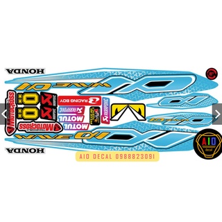 [Loại 1] Tem Rời Wave 110cc Xanh Trắng (2017-2021)- Ảnh Thật (Decal Wave) (Tem xe Wave)