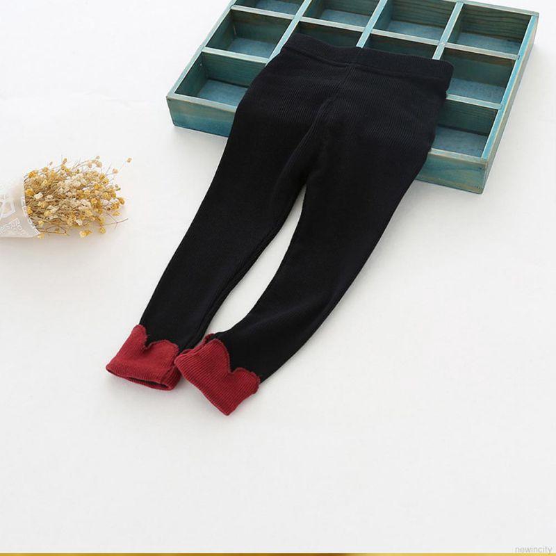 Quần legging cotton phối hoa dễ thương cho bé gái