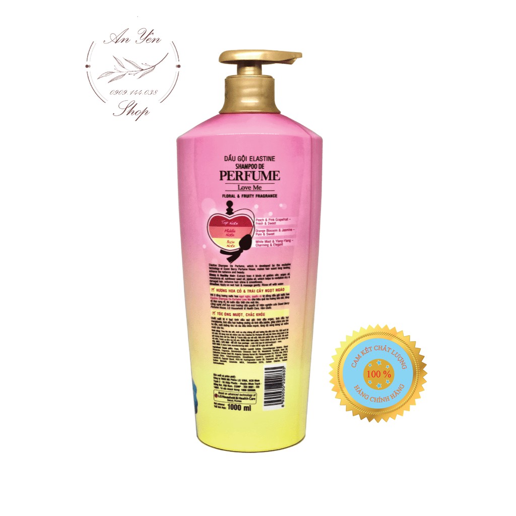 Dầu gội Elastine Love Me Hương Nước Hoa 1000ml