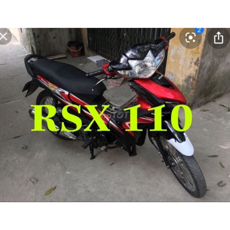 Mặt nạ RSX110 đen đỏ nhựa ABS cao cấp