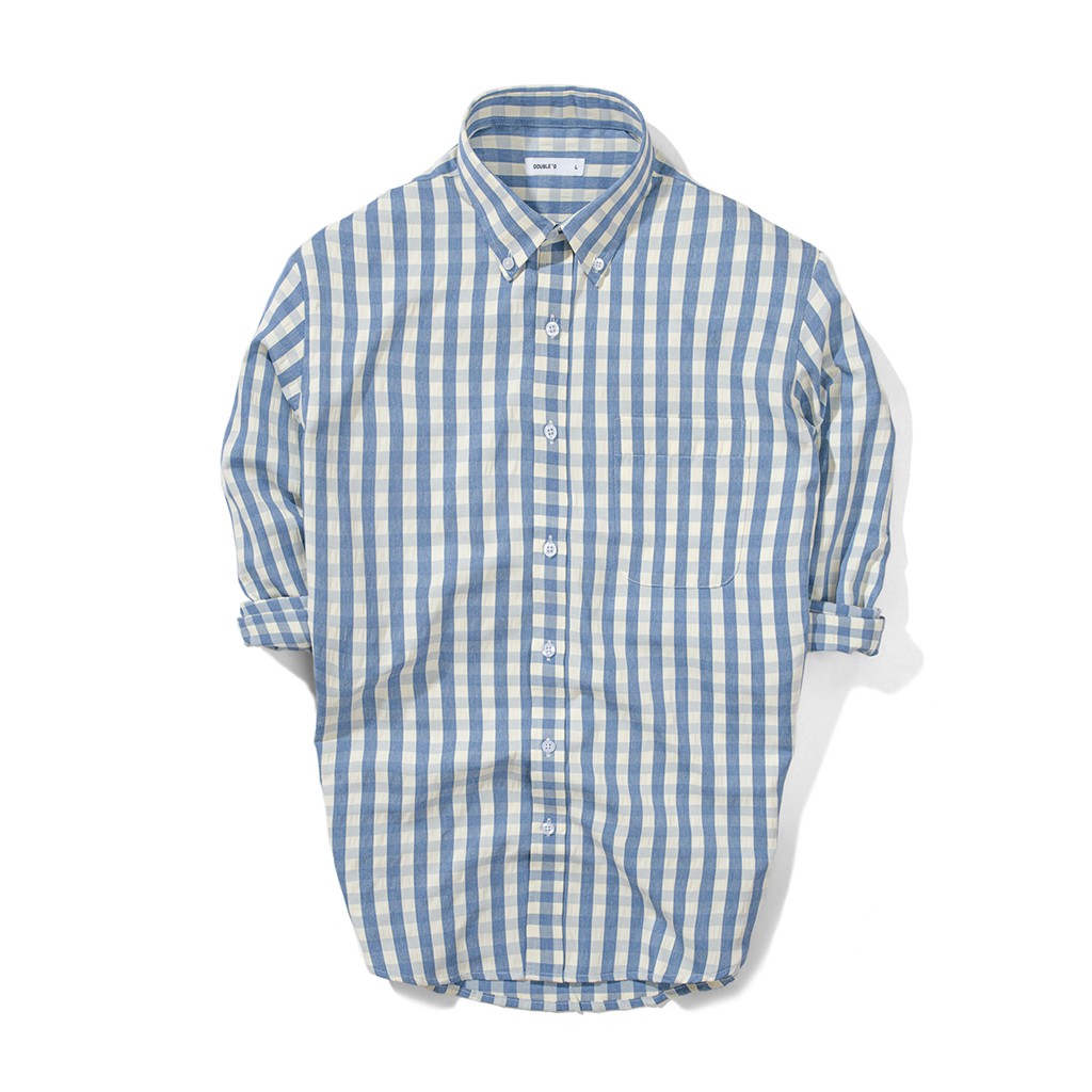 Áo sơ mi nam Double'D họa tiết kẻ caro vuông SP2XD
