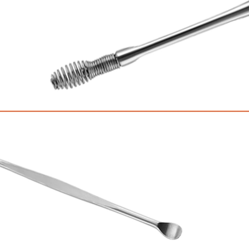 Bộ dụng cụ lấy ráy tai cao cấp inox 6 món - bộ ngoáy tai bằng thép không gỉ an toàn cho cả gia đình