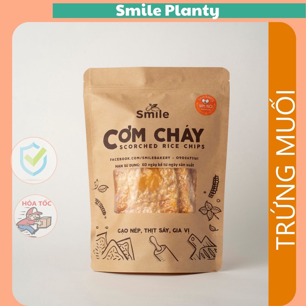 Cơm cháy chà bông trứng muối 250Gr, cơm cháy vệ sinh nhà làm - SmilePlanty