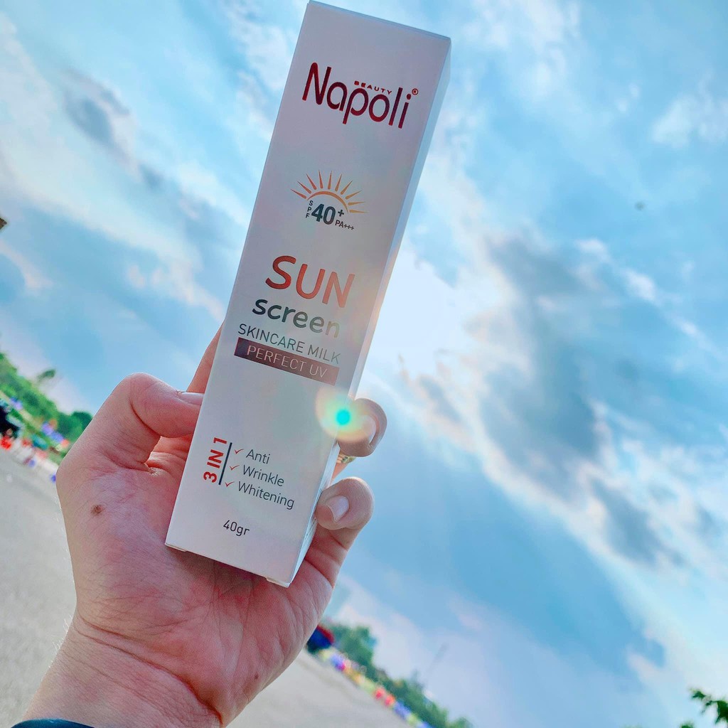 SUNScreen KEM CHỐNG NẮNG SPF 40+ KẾT HỢP CƠ CHẾ VẬT LÝ HÓA HỌC TINH CHẤT PHÂN TỬ NƯỚC thẩm thấu nhanh không nhờn da 40gr