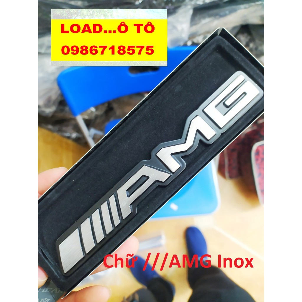 Chữ AMG Hàng INOX Cao Cấp Dán Ô Tô, Mặt Phẳng