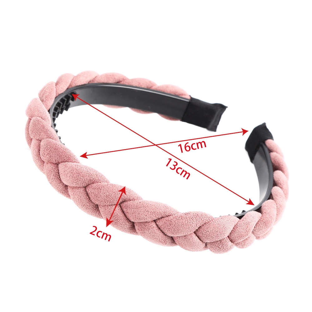 Cài Tóc Haimeikang Bện Màu Trơn Phong Cách Hàn Quốc Độc Đáo