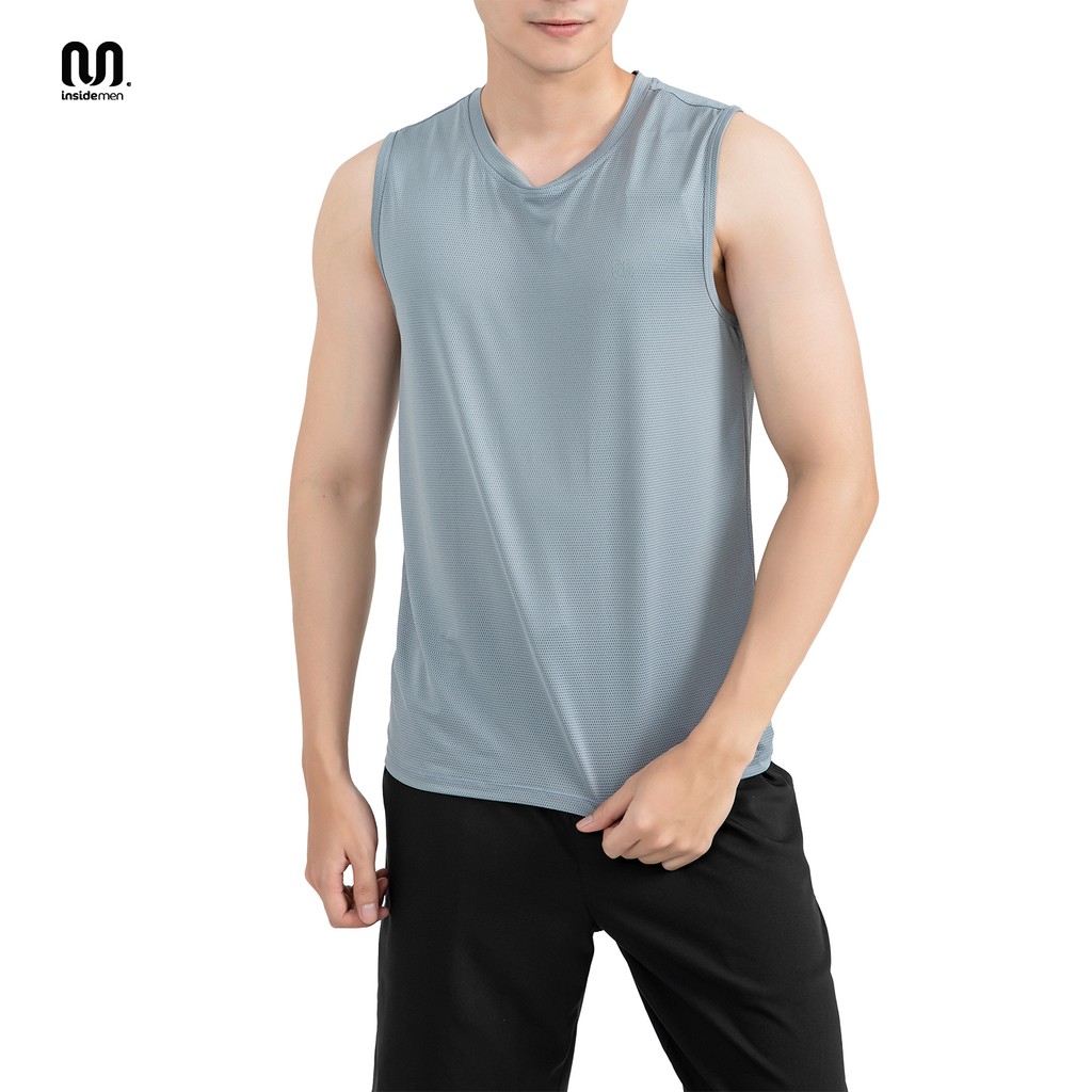 Áo ba lỗ nam, tanktop tập gym 𝐈𝐍𝐒𝐈𝐃𝐄𝐌𝐄𝐍 2 màu trẻ trung nam tính, chất vải co giãn, thoải mái - ITT001S1