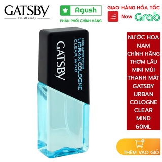 Nước hoa nam nữ unisex xịt lưu hương thơm lâu mùi nhẹ chính hãng Gatsby Clear Mind chai 60ml cho học sinh đi học giá rẻ