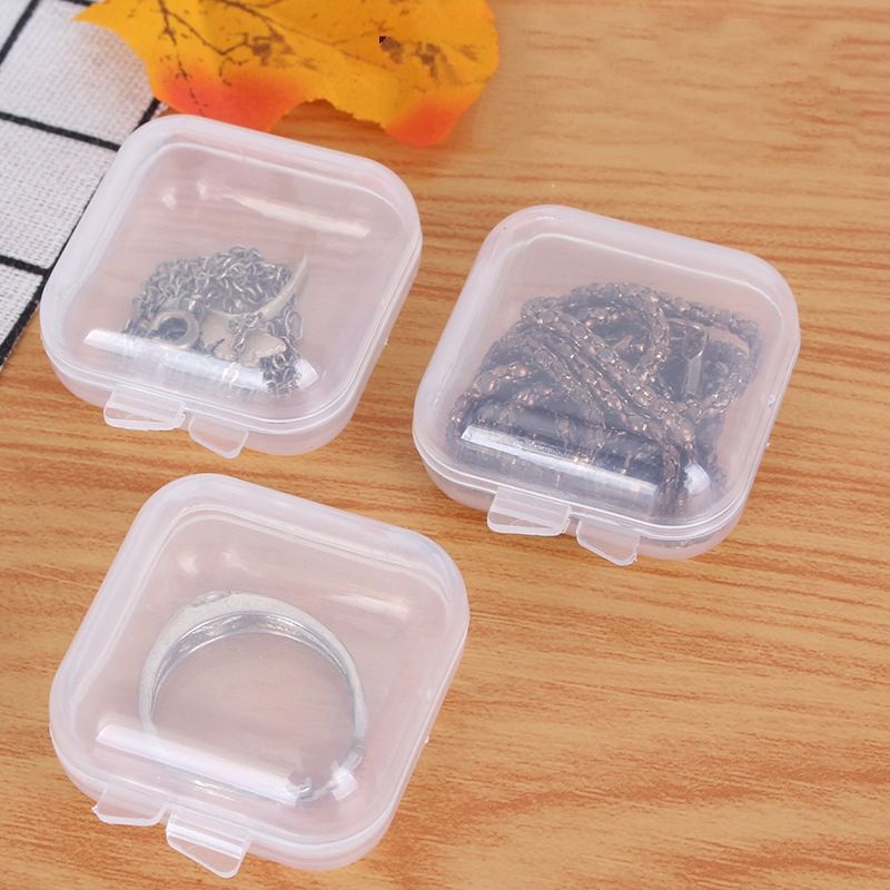 Hộp Nhựa Mini Đựng Phụ Kiện Trang Sức 3.5x3.5cm Tiện Dụng (K115)