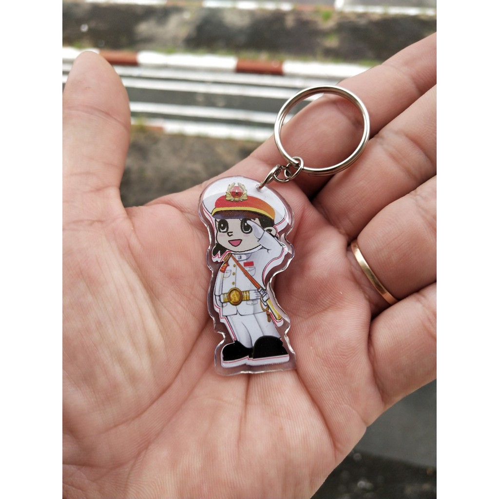 Móc Khóa Chibi Police - Móc Khóa Nhựa Dẻo Hình Chú Lính