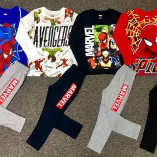 Bộ cotton dài tay bé trai MARVEL