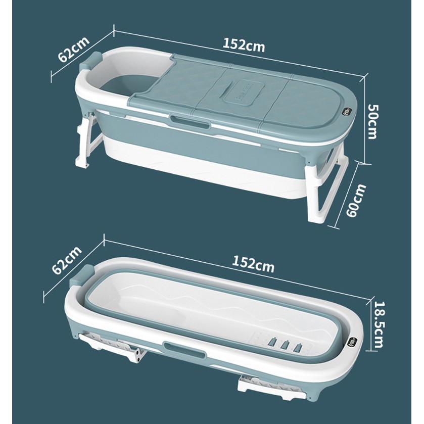 Bồn Tắm Bể Bơi Có Nắp Gập Gấp Xếp Gọn Lắp Ghép Cho Người Lớn Trẻ Em Legaxi