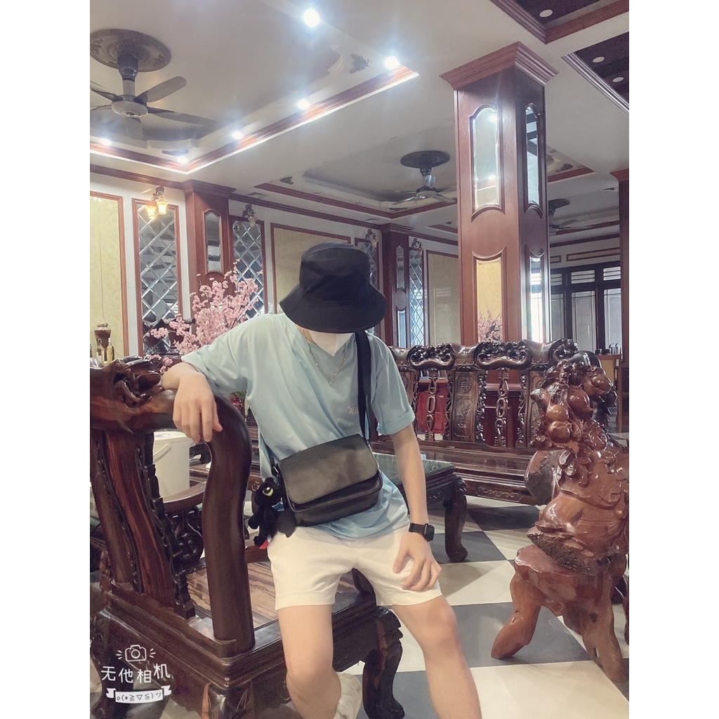 Mũ bucket trơn đen, trắng nón tai bèo vành tròn phong cách GD form unisex nam nữ - B01