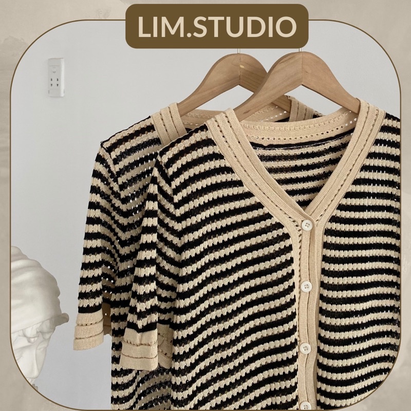 ÁO NÚT LƯỚI NGẮN TAY | lim.studio