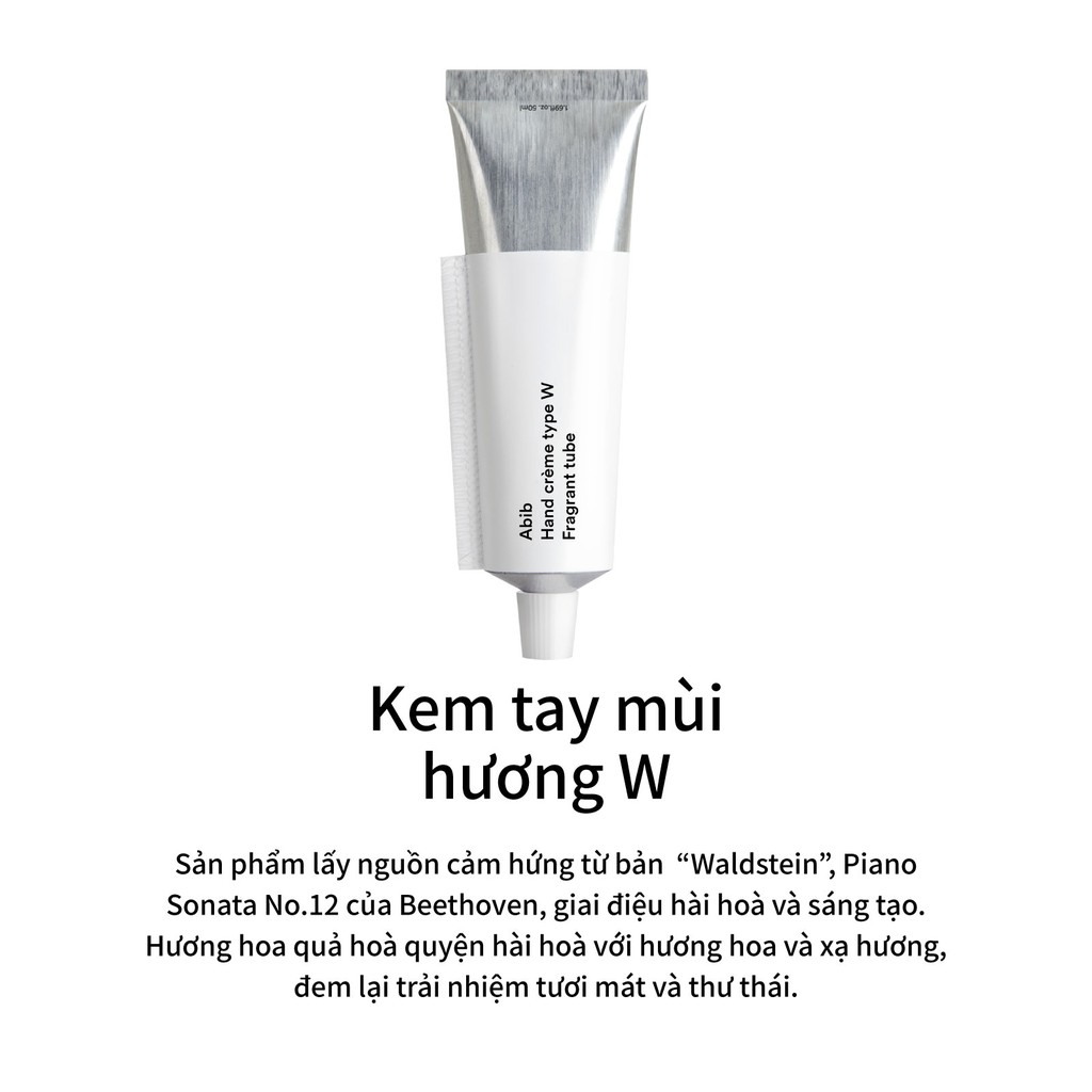 Tuýp Kem Dưỡng Da Tay Abib 50ml 3 Loại F/W/V Tuỳ Chọn 