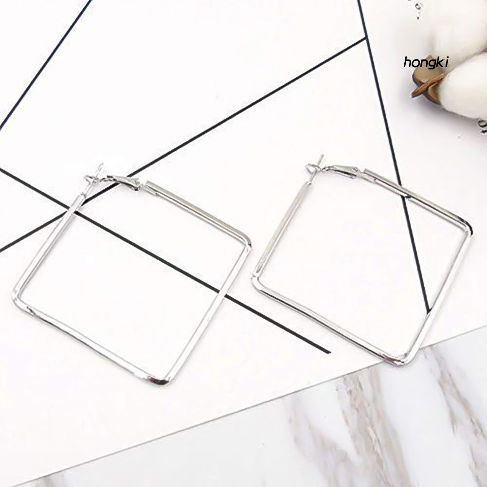 Đôi bông tai dáng dài hình vuông thời trang cho nữ