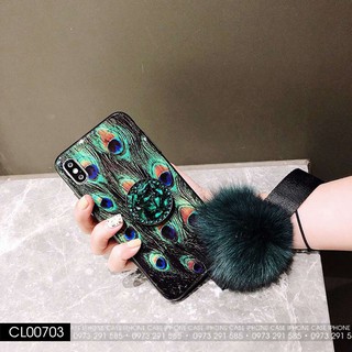CL007 Ốp lưng Luxury Iphone Case lông vũ Peacook