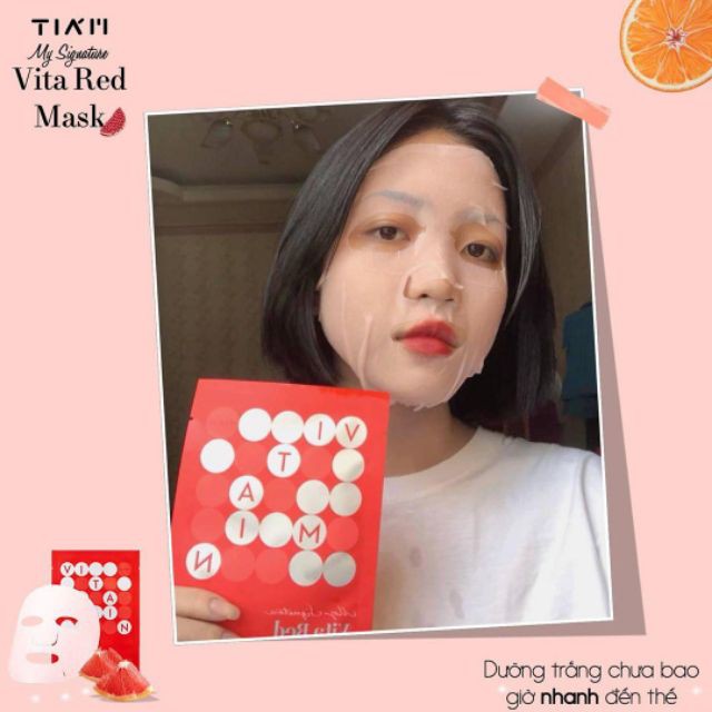 Mặt Nạ Vitamin C Tiam My Signature Vita Red Mask