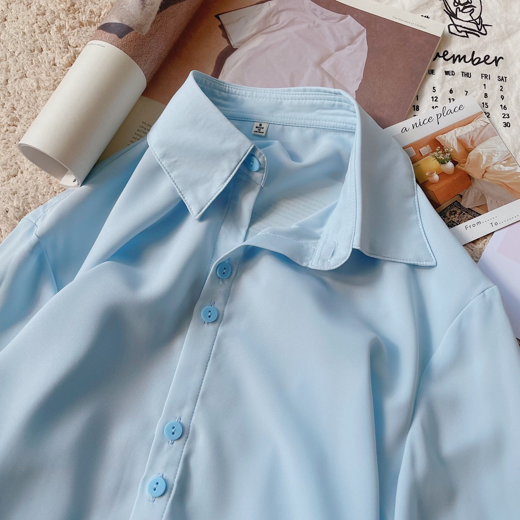 Áo sơ mi nữ dài tay sơ mi lụa công sở Ganesa form đẹp chất lụa mềm mát [GA03] | BigBuy360 - bigbuy360.vn