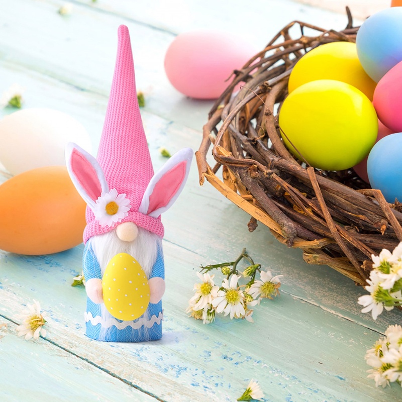 Thú Nhồi Bông Hình Thỏ Và Trứng Phục Sinh Handmade Làm Quà Tặng Cho Bé Gái