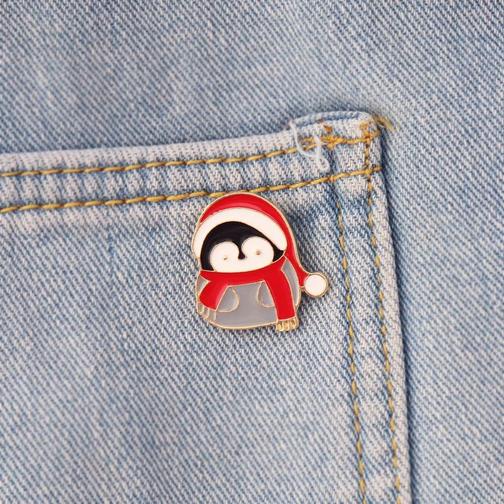 Ghim cài áo hình chim cánh cụt bằng hợp kim phong cách Hàn Quốc thời trang cho nữ