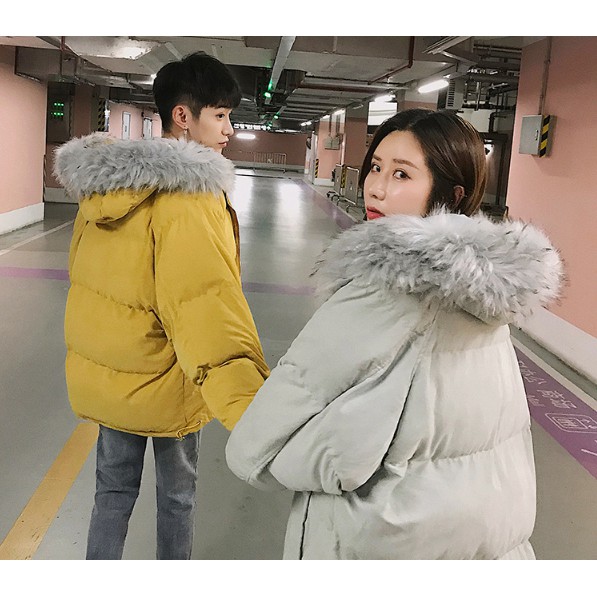 Áo khoác phao có mũ lông UNISEX (CÓ THỂ THÁO RỜI LÔNG MŨ)
